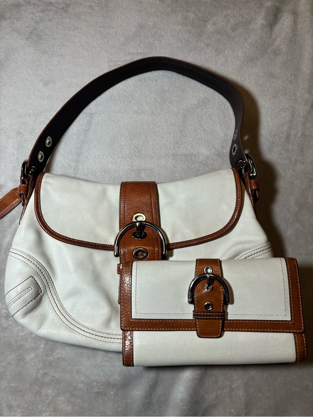 Vintage Coach Soho shoulder bag and matching wallet set